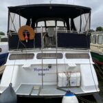 Vedette hollandaise Valkkruiser 12.50 AK Hypnautic (1994) – vue arrière et plateforme