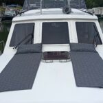 Vedette hollandaise Linssen 372 SX LE VOGUE (1992) – bain de soleil sur le pont avant