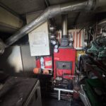 Tjalk hollandais Osseo (1890) – compartiment moteur avec chaudière de chauffage