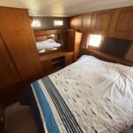 Vedette Van Vliet Atico 38 Joanne (1994) – cabine arrière, lit double et coiffeuse