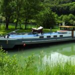 Péniche habitation 19,46 m (1905) – vue extérieure de profil