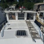 Trawler Schouten Muiden Tibo (1978) – roof avant et timonerie vus de la proue