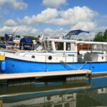 Trawler Schouten Muiden Tibo (1978) – vue extérieure bâbord à quai